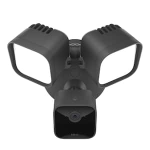 Wired Floodlight Camera - Smart Security Camera, 2600-Lumens, HD Works with Alexa - 1 Camera (Black)