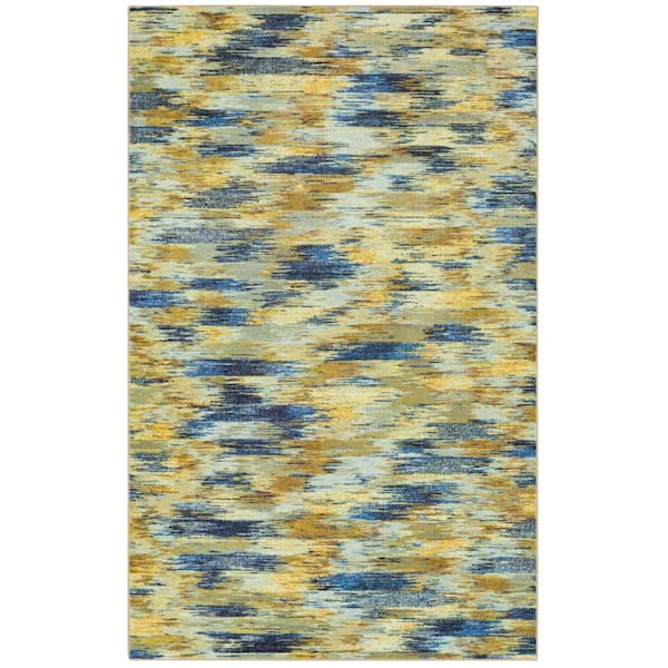 Mohawk Home Warrick Tan 9 ft. x 12 ft. Abstract Area Rug