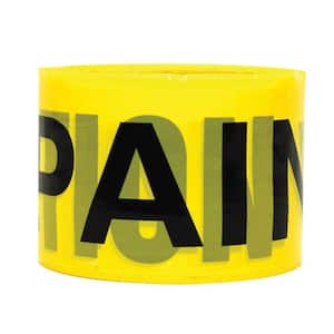 3 in. x 100 yds. Yellow Plastic Banner Tape