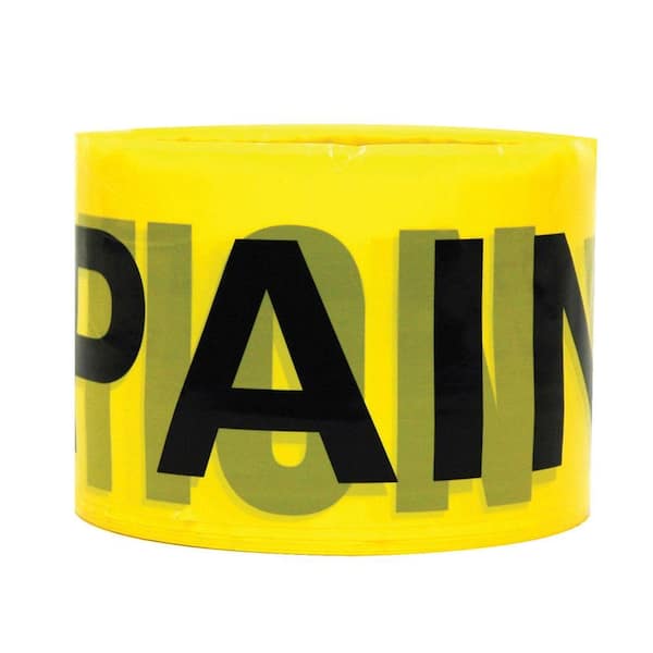 TRIMACO 3 in. x 100 yds. Yellow Plastic Banner Tape