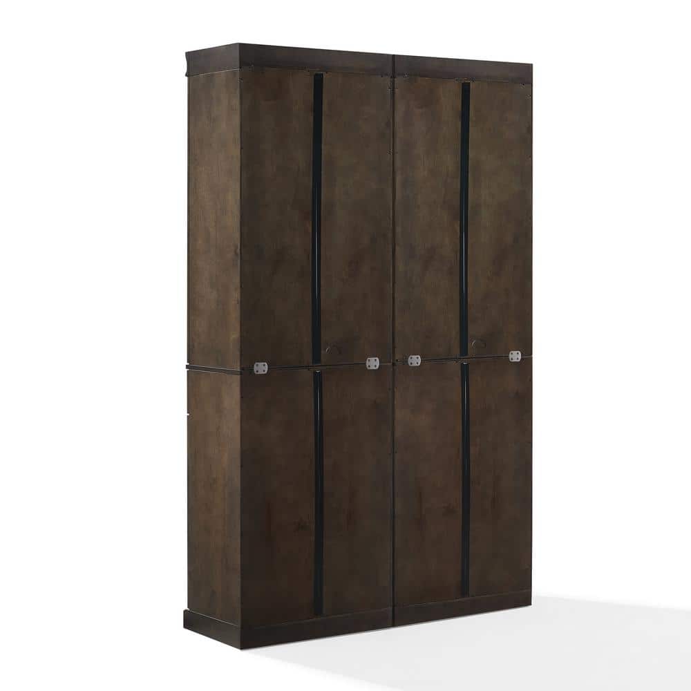 Stanton Tall Brown Wood Kitchen Storage Pantry Set