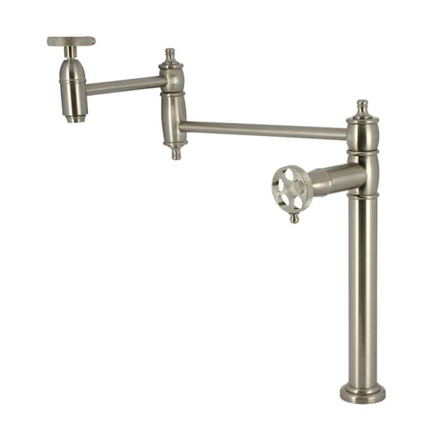 Webb Deck Mount Pot Filler in Brushed Nickel