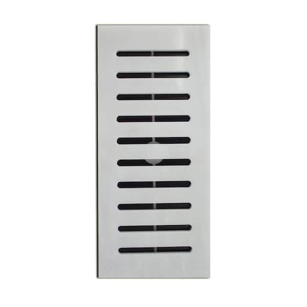 MADE2MATCH Made2Match MSI Greecian White Polished-Marble 5 in. x 11 in. Flush Floor Tile Vent Register