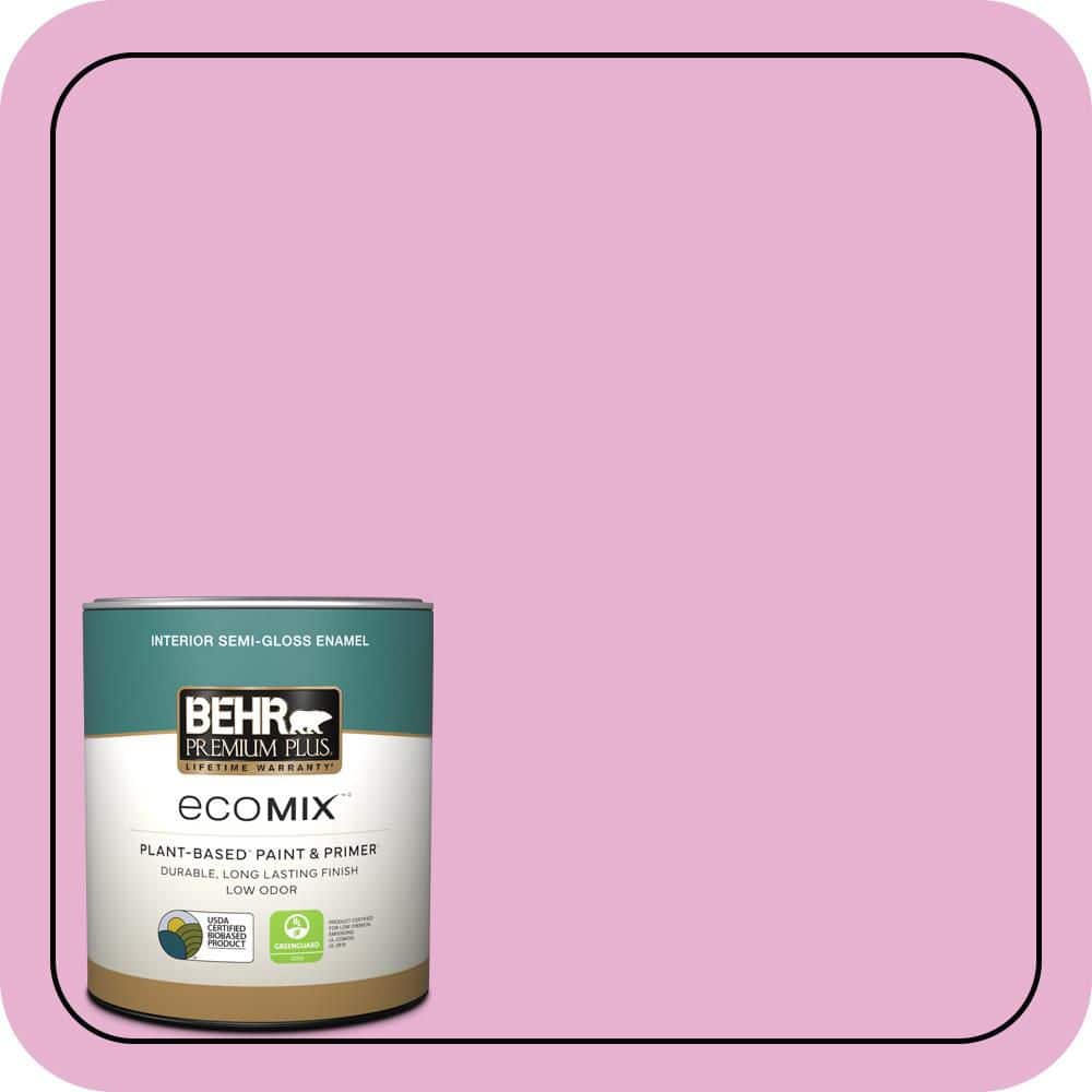 1 qt. #P120-2 Gumball Semi-Gloss Enamel EcoMix Plant-Based Interior Paint & Primer price history on PriceWatchPro