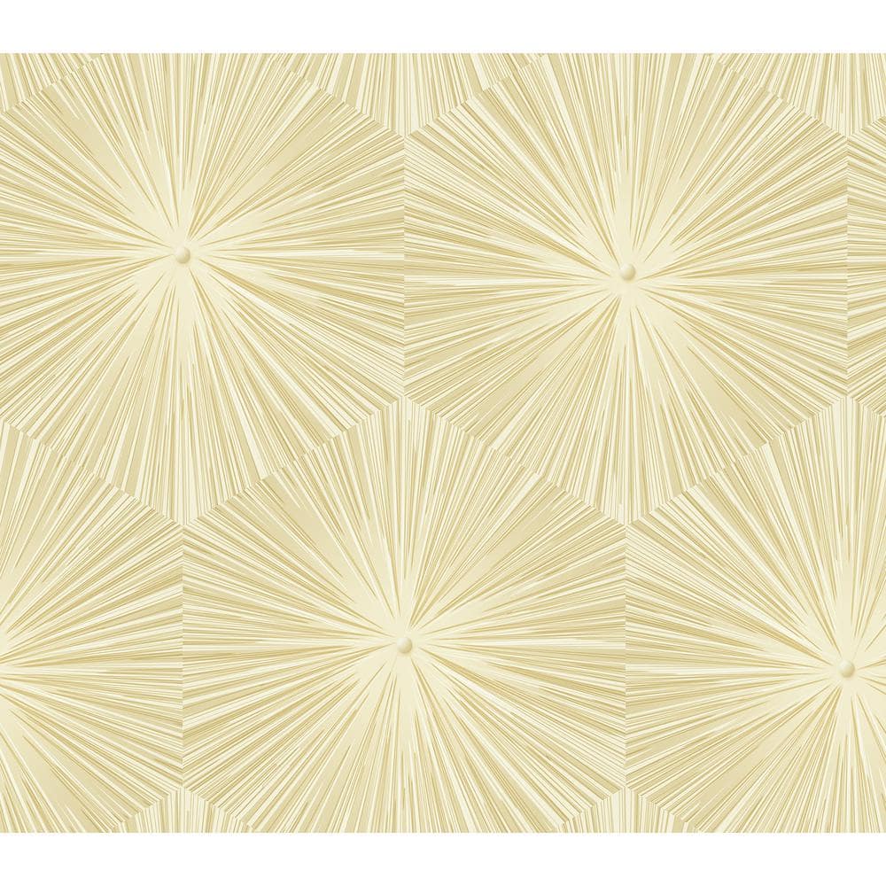 Seabrook Designs Chadwick Starburst Metallic Gold and White Paper ...