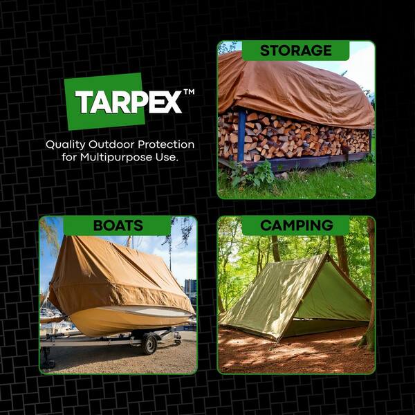 Tarpex Heavy-Duty 10 oz. Canvas Tarp 4 ft. x 4 ft. Multi-Purpose