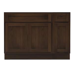 42 in. W x 21 in. D x 32.5 in. H Bath Vanity Cabinet without Top in Brown