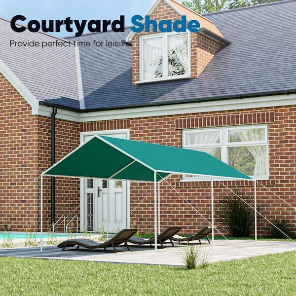 10 ft. x 20 ft. Heavy Duty Carport Car Canopy Garage Outdoor Boat Shelter Party Tent-Green