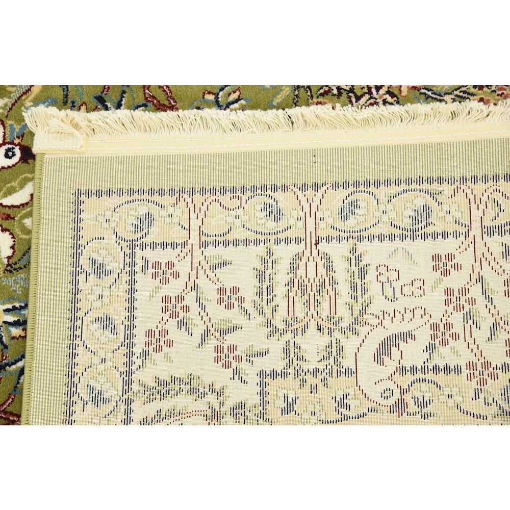 Emerald Blossom Easy-Care Rectangular Synthetic Rug