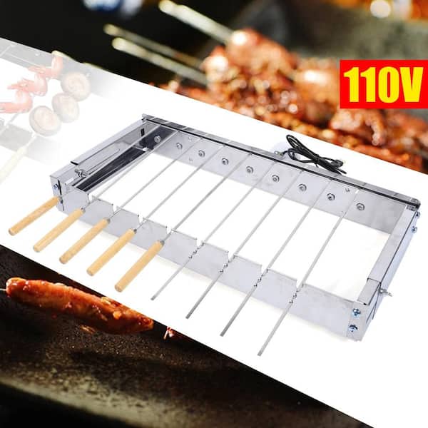 YIYIBYUS Stainless Steel Barbecue Grill Electric Rotated Grilling