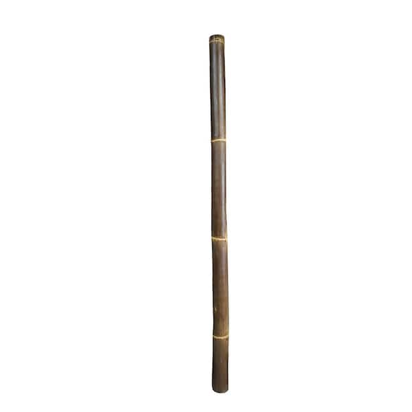 4 in. D x 72 in. L Black Timber Bamboo Pole