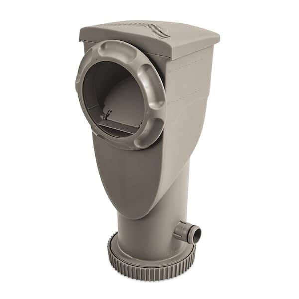 Funsicle 1000 Gallon Skimmer Plus Cartridge Filter Pump System for Above Ground Pool, Warm Gray