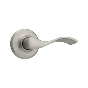 Balboa Satin Nickel Passage Hall/Closet Door Handle with Microban Antimicrobial Technology