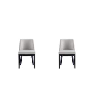 Gansevoort Light Grey Faux Leather Dining Chair (Set of 2)