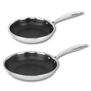 2-Piece 3-Ply Hybrid Stainless Steel NonStick Induction-Compatible Frying Pan Set