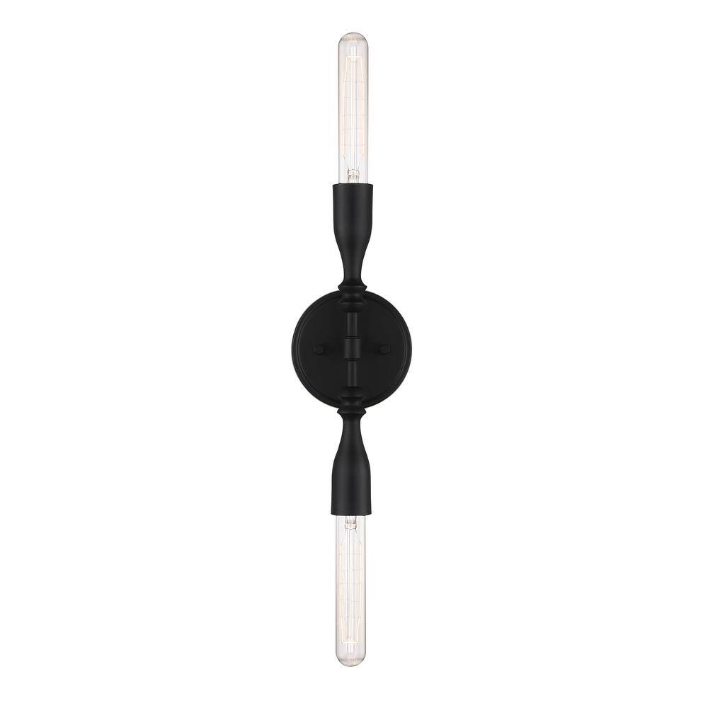 Louise Matte Black 13.5'' Dimmable Wall Sconce with Ornamental Detail