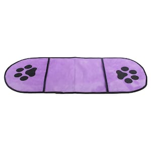 Dry-Aid Hand Inserted Bathing and Grooming Quick-Drying Microfiber Pet Towel Purple
