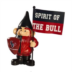 10 in. x 6 in. Houston Texans NFL Garden Gnome with Team Flag