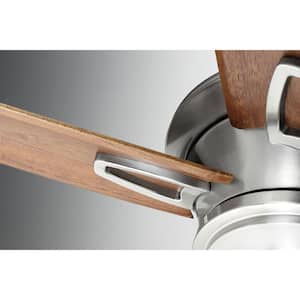 Caleb 68 in. Indoor Brushed Nickel Transitional Ceiling Fan with Remote Included for Great Room and Living Room