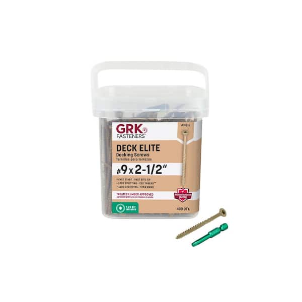 #9 x 2-1/2 in. Star Drive Bugle Head Deck Elite Wood Deck Screw (400-Pack)