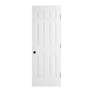 28 in. x 80 in. Colonist Primed Left-Hand Textured Solid Core Molded Composite MDF Single Prehung Interior Door