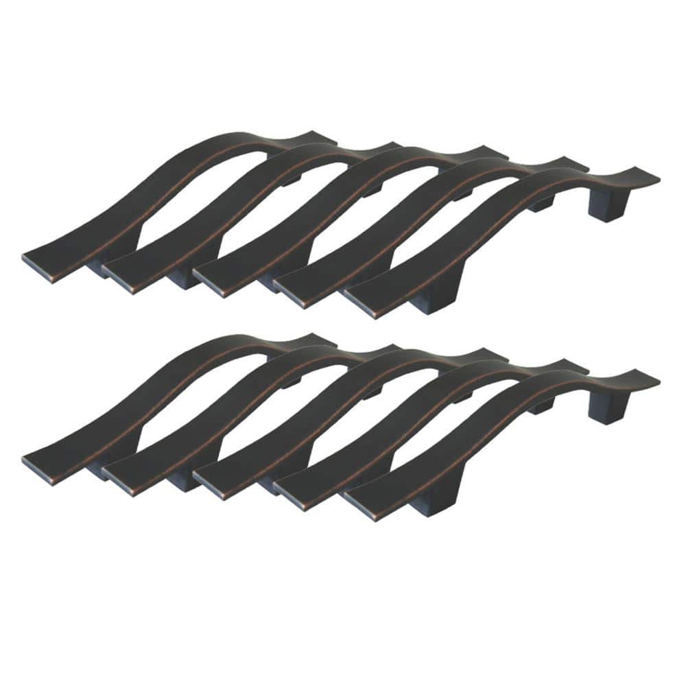 Oil Rubbed Bronze Traditional Cabinet Pulls with Mounting Hardware, Set of 10