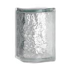 Cortina 4 in. Thick Series 5 x 8 x 4 in. Corner (6-Pack) Ice Pattern Glass Block (Actual 4.9 x 7.75 x 3.88 in.)