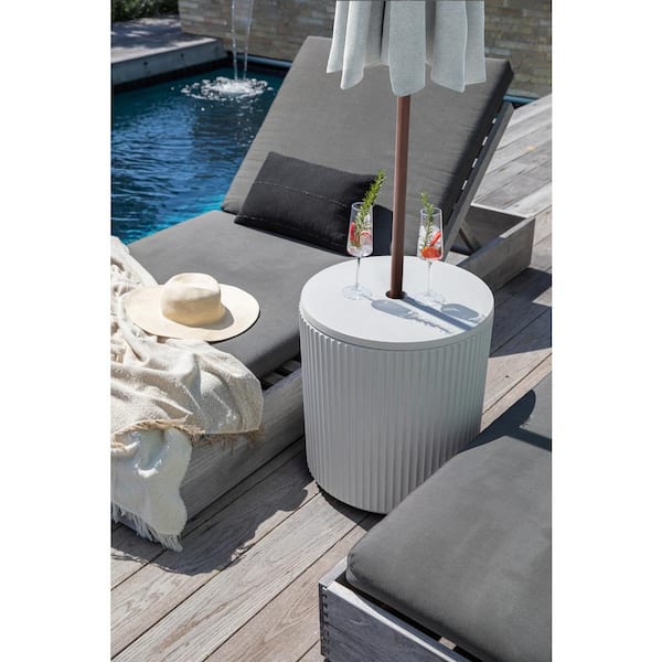 Veradek Umbrella Side Table White