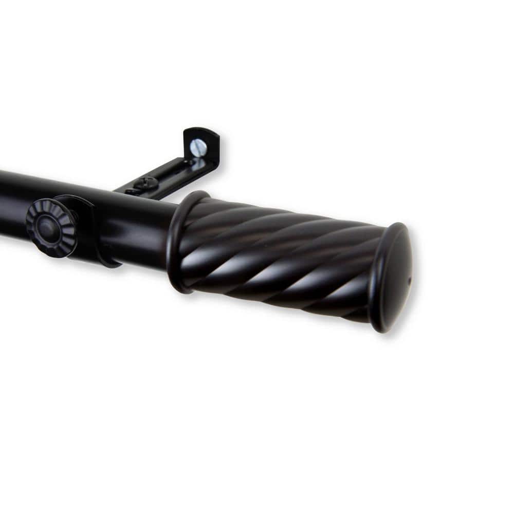 Grip 48 in. - 84 in. Single Curtain Rod in Black price history on PriceWatchPro