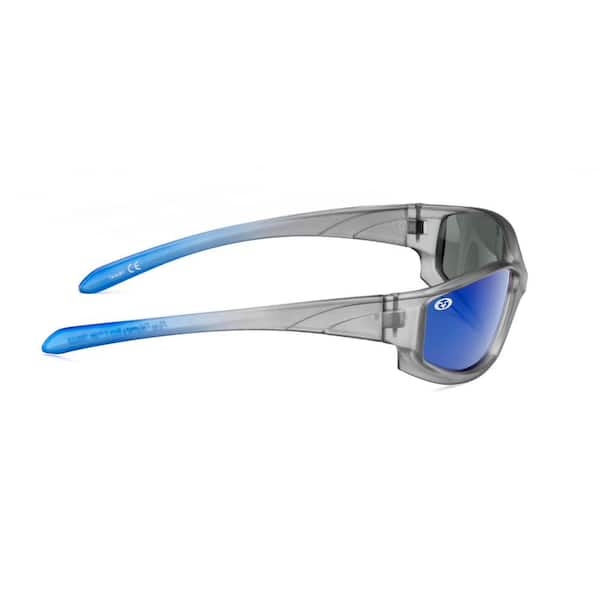 Flying Fisherman Buoy Jr Angler Polarized Sunglasses Gray Blue Frame with  Smoke Blue Mirror Lens 7895GSB - The Home Depot