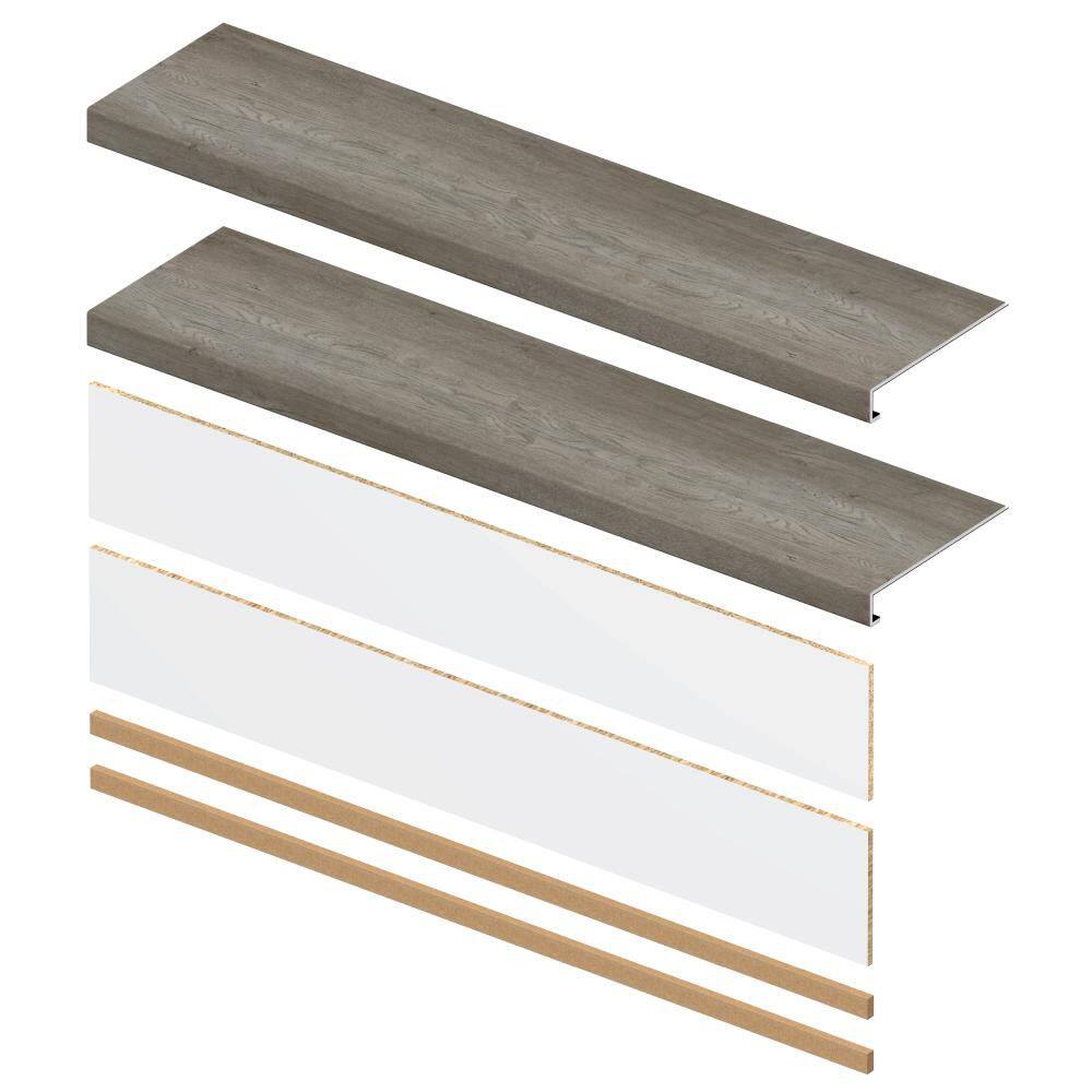 Stoney Point Oak 6.5 mm x 46 in. x 12 in. Exact Match Small Square Nose Stair Tread + Riser Combo Kit (2-Pack) price history on PriceWatchPro