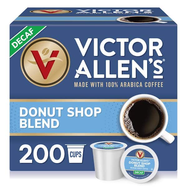 Victor Allen's Decaf Donut Shop Blend Coffee Medium Roast Single Serve Coffee Pods for Keurig K-Cup Brewers (200 Count)
