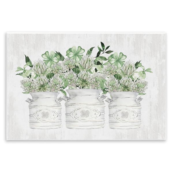 Rustic Shamrock Bouquets by Lettered and Lined Unframed Graphic Art Print Nature 19 in. x 13 in.