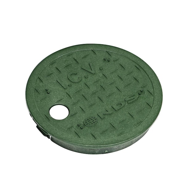 NDS 6 in. Round Valve Box Cover, Green ICV