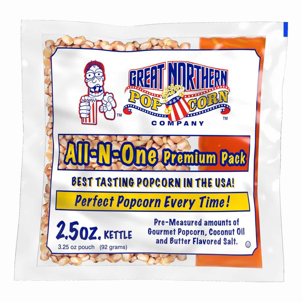 GREAT NORTHERN 2.5 oz. Premium Quality Popcorn Portion Packs 80 Packs HWD630172 The Home Depot