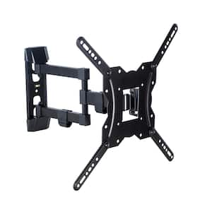 TV Rack Full Motion, Crafted Steel, TV Mount Kit, Built in Leveler, Load 77 lbs.