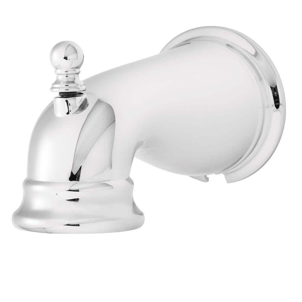 Polished Chrome Wall Mounted Tub Spout with Diverter