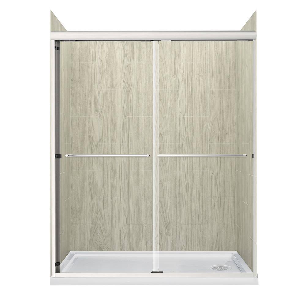 CRAFT + MAIN Cove 60 in. L x 30 in. W x 78 in. H Right Drain Alcove ...