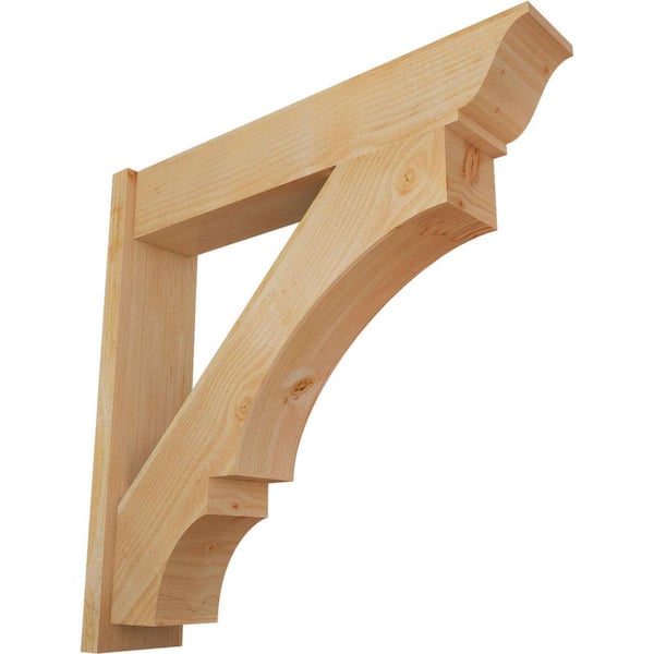 Ekena Millwork 8 in. x 38 in. x 38 in. Douglas Fir Balboa Traditional Rough Sawn Outlooker