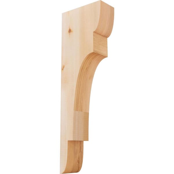 Ekena Millwork 3-1/2 in. x 8 in. x 24 in. Western Red Cedar New Brighton Smooth Corbel