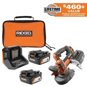 18V (2) 4.0 Ah Batteries and Charger Kit with 18V Compact Band Saw