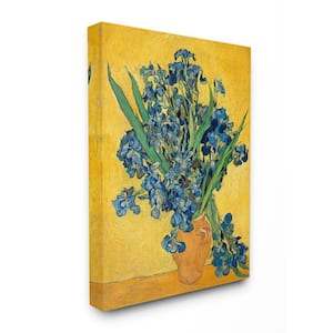 16 in. x 20 in. "Van Gogh Irises Post Impressionist Painting" by Vincent Van Gogh Canvas Wall Art