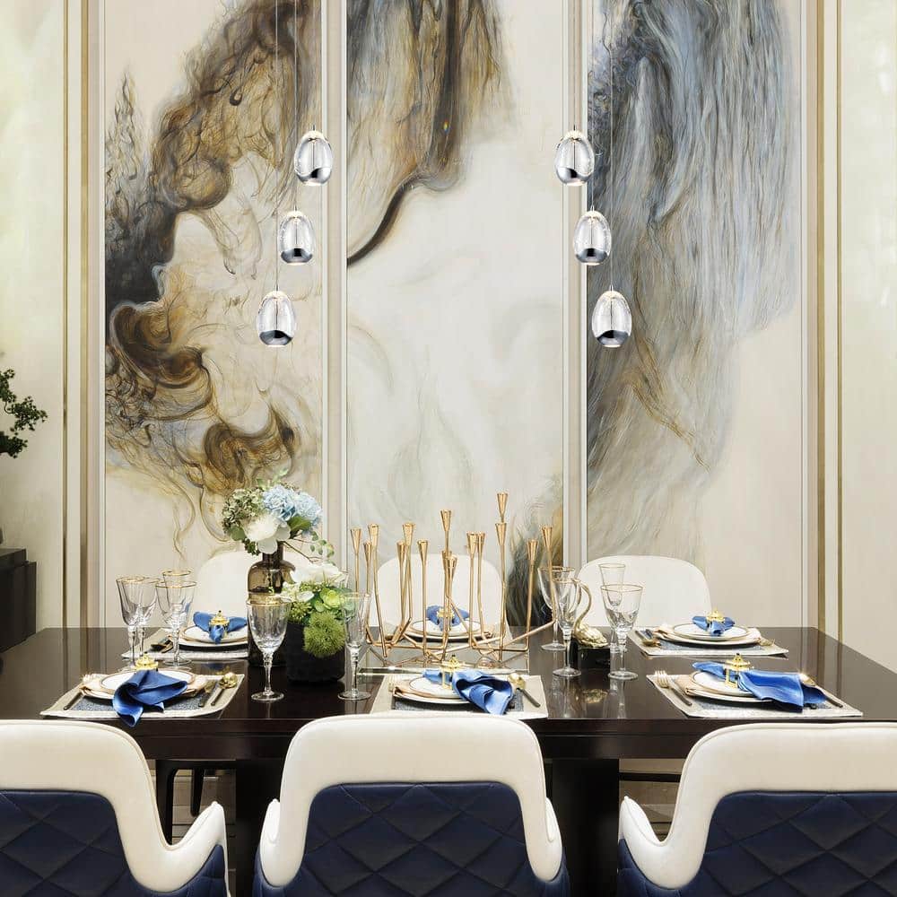 Artisan Deco 7.5" Polished Chrome Globe LED Pendant Light