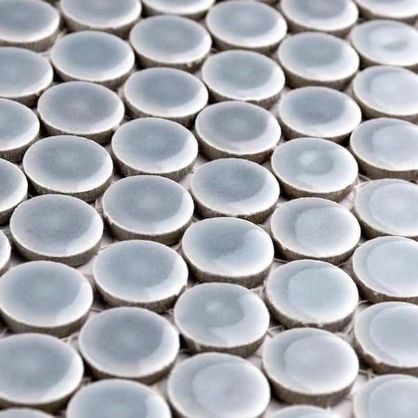 Merola Tile Hudson Penny Round Slate 12 in. x 12-5/8 in Merola Tile Hudson Penny Round Slate 12 in. x 12-5/8 in