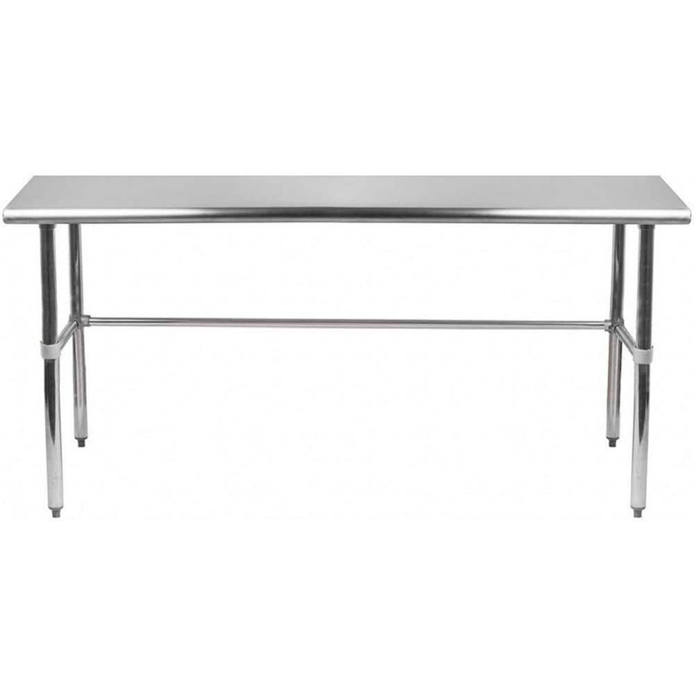 AMGOOD 14 in. x 60 in. Stainless Steel Open Base Kitchen Utility Table
