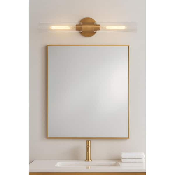Shea 24.0 in. 2 Light Lacquered Brass Vanity Light