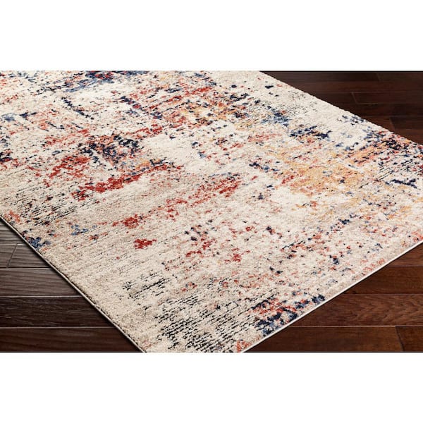 Liebe Gray/Multi Abstract 5 ft. x 7 ft. Indoor Area Rug