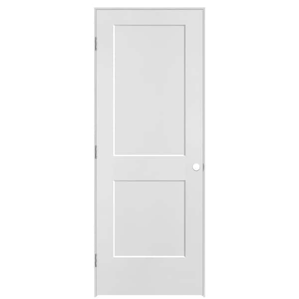 30 in. x 80 in. 2-Panel Logan Right-Hand Hollow Core Primed Molded Composite Single Prehung Interior Door