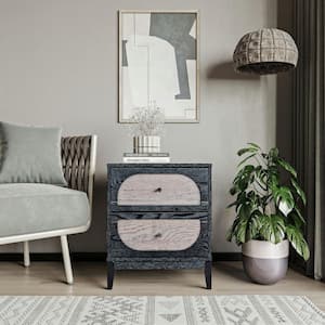 Arch 2-Drawer Nightstand-Black