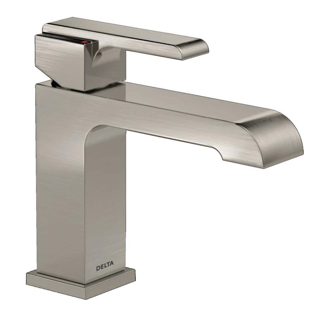 Ara Brushed Nickel Single Handle Bathroom Faucet with Drain Assembly